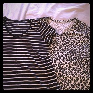 Lot of Two V-Neck Tees